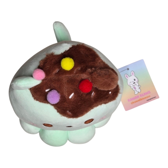 Kawaii Klaws mint octopus plush dessert squishy toy new w/ tag kawaii cute - Picture 3 of 4